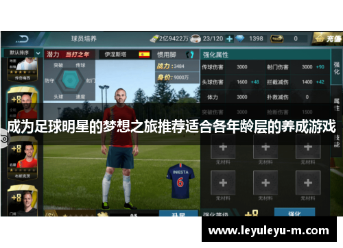 成为足球明星的梦想之旅推荐适合各年龄层的养成游戏